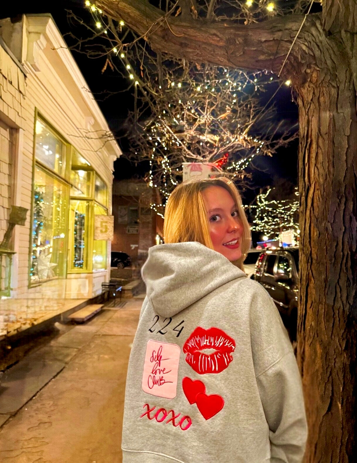 "2day 2morrow 4ever" oversized hoodie